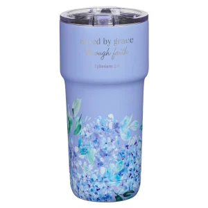 Saved by Grace Through Faith Stainless Steel Travel Mug