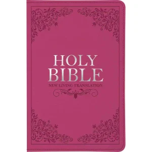 NLT Pink Faux Leather Standard Bible Thumb Indexed With Zip