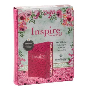 NLT Pink Peony Faux Leather Inspire Filament Bible