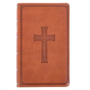 KJV Brown Faux Leather Medium Bible Giant Print