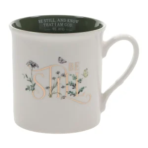 Be Still Ceramic Mug with Green Interior